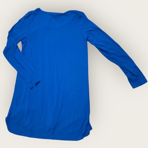 Eileen Fisher Jersey Teal Blue Scoop Neck Soft Tunic Long Blouse/dress Sz Med - Picture 12 of 15